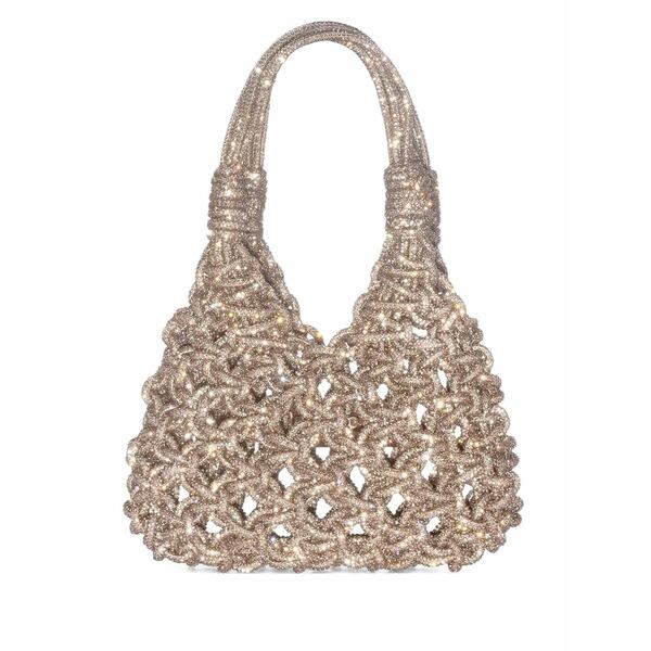 ヒボウラマ レディース トートバッグ 御徒面子 Mini vannifique embellished tote bag Neutrals