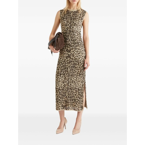 マレーラ レディース 衣裳 トップス Leopard-print sleeveless dress Neutrals