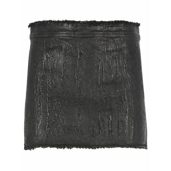 リックオウエンス レディース スコート ボトムス Denim mini skirt Black
