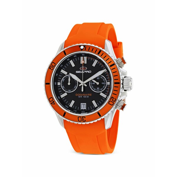 セアポロ メンズ ウオッチ 付属物 Thrash oceanaire 45粍 watch Black