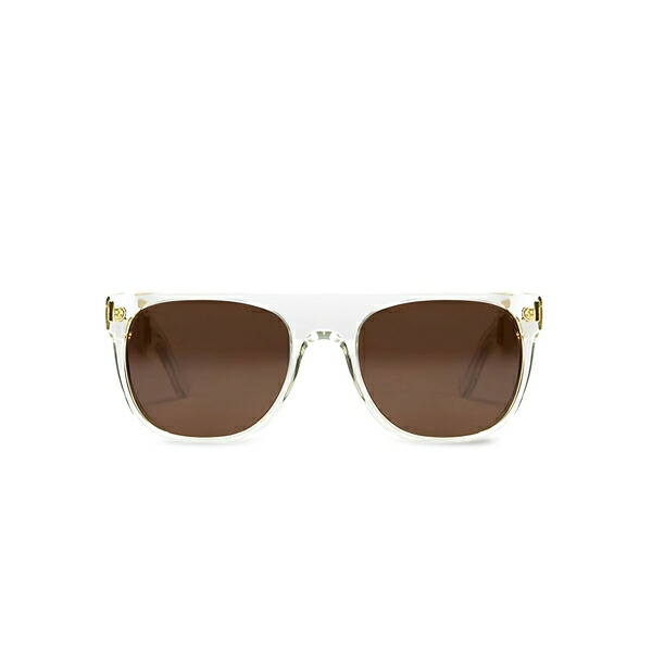 レトロスーパーフューチャー メンズ サングラス・アイウェア 添え物 Flat-top gold-detail sunglasses White