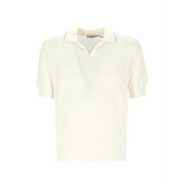 アルテア メンズ ティーシャツ トップス Open-knit t-shirt Neutrals