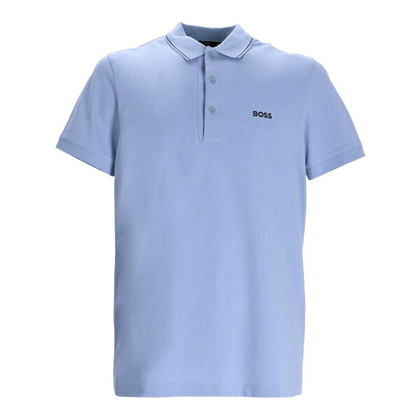 主任者 メンズ スポーツシャツ トップス Logo-embroidered polo shirt Blue