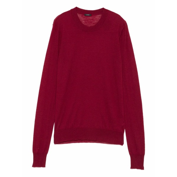 ジョセフ レディース 編み物\u0026プルオーバー アウター Round-neck cashmere sweater Red