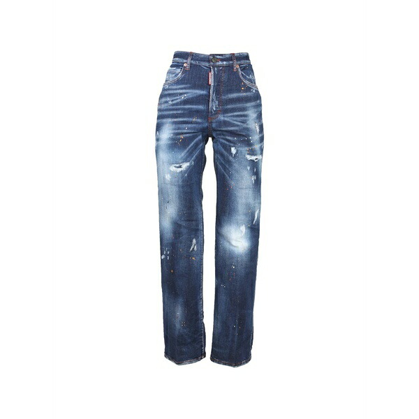 ディースクエアード レディース ジーンズズボン下 ボトムス Distressed jeans Blue