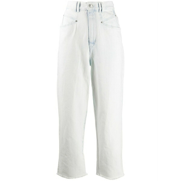 イザ呼びりん マラン レディース ジーンズズボン下 ボトムス High-rise cropped jeans Blue