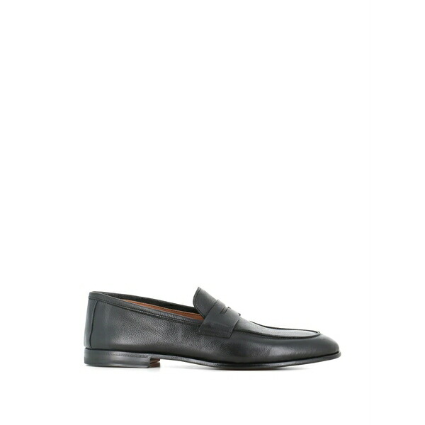 アントニオ マウリッツィ メンズ スリッポン・ローファー シューズ Penny-strap leather loafers Black
