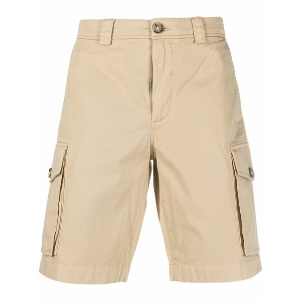 羊毛 資産家 メンズ 心地好いズボン下 ボトムス Straight-leg cotton shorts Neutrals
