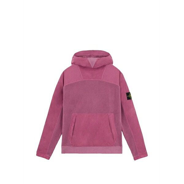 ストーンアイランド メンズ パーカー・スウェットシャツ アウター Logo-patch hoodie Pink
