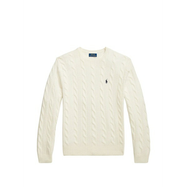 ラルフローレン メンズ 編み物\u0026プルオーバー アウター Cable-knit logo-embroidered sweater Neutrals