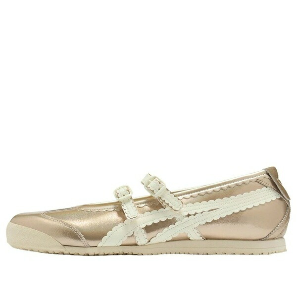Onitsuka Tiger オニツカタイガー レディース スニーカー 【(WMNS) Onitsuka Tiger Mexico 66 TGRS 'Metallic Pack Champagne Cream' 1182A708-250】 サイズ US_W_10｜asty