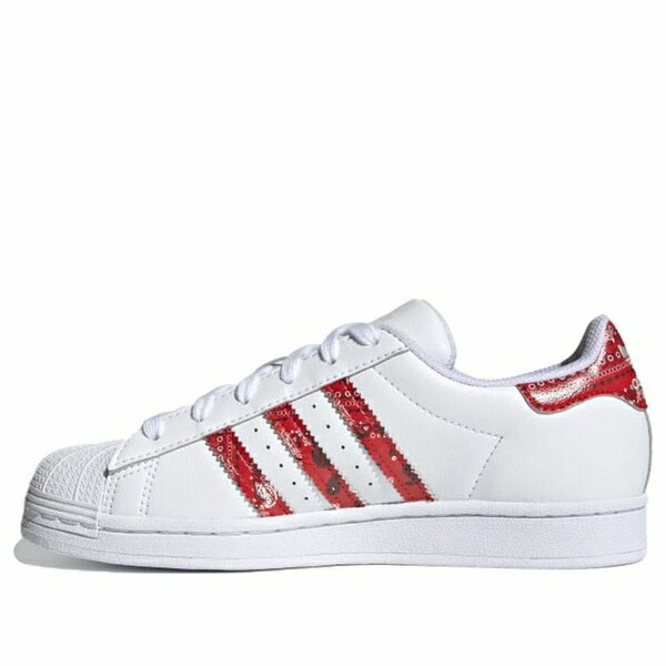 adidas アディダス レディース スニーカー  【(WMNS) adidas originals Superstar \u0027White Dark Red\u0027 GZ9156】  大きさ US_6(23.0糎)