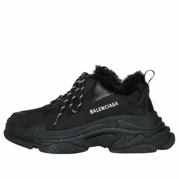 Balenciaga バレンシアガ レディース スニーカー  【(WMNS) Balenciaga Triple S \u0027Fake Fur - Black\u0027 668562W3CQ51000】  大きさ US_7(24.0糎)
