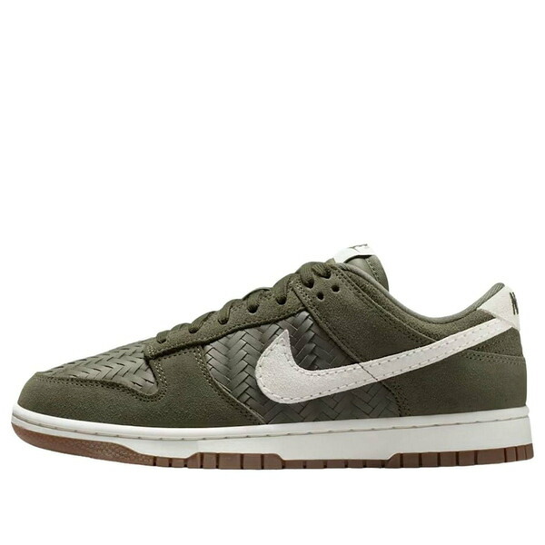 Nike ナイキ レディース スニーカー 【(WMNS) Nike Dunk Low Premium SE 'Woven Pack Medium Olive' IB6161-200】 サイズ US_5(22.0cm)|asty