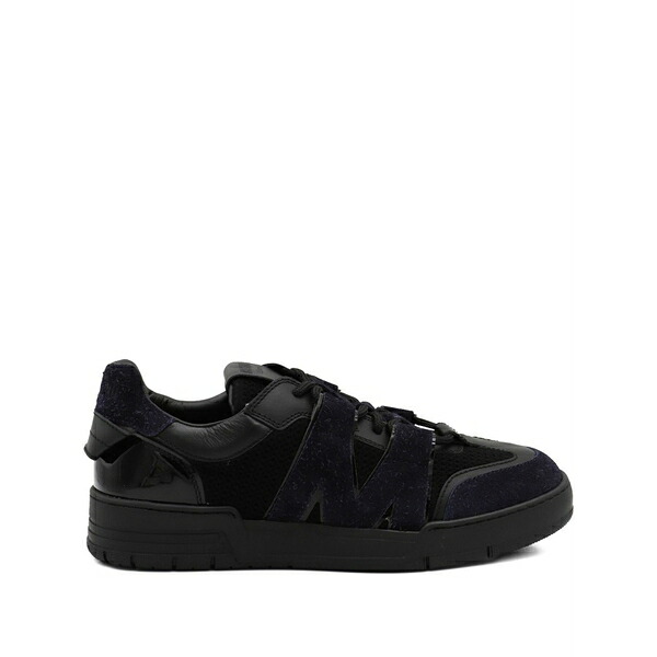 モスキーノ メンズ スニーカー シューズ Lace-up suede sneakers Black スニーカー-靴-メンズ靴