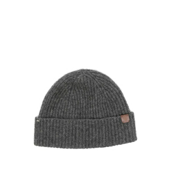 イレブンティ メンズ 鳥打ち帽 付属物 Ribbed-knit beanie hat Grey