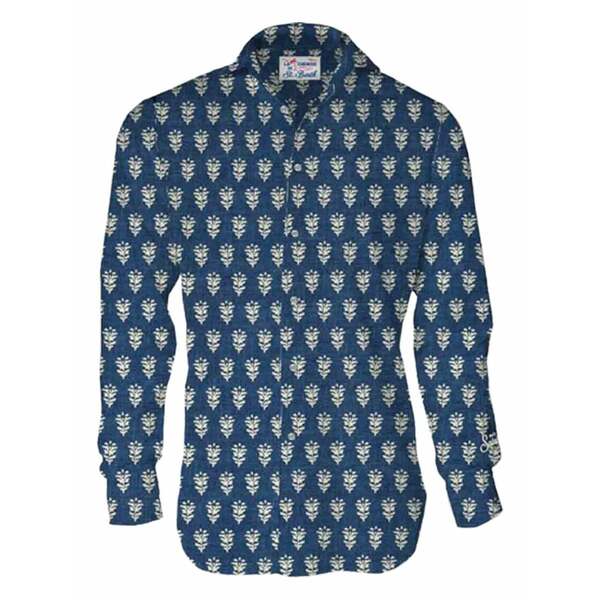 エムシーツーセイントバース メンズ シャツ トップス Floral-print shirt Blue|asty