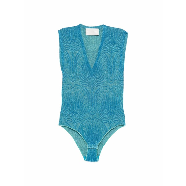サーカス・泊まり レディース プルオーバー トップス V-neck patterned body Blue