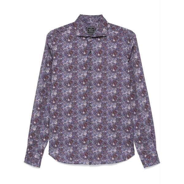 オリアン メンズ プルオーバー トップス Paisley print shirt Blue