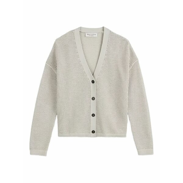 マルコポーロ レディース ジレー アウター Ribbed-knit button-down cardigan Grey
