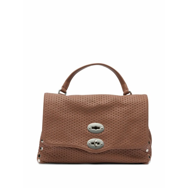 ザネラート レディース トートバッグ バッグ Postina芒 perforated stud-embellished tote bag Brown