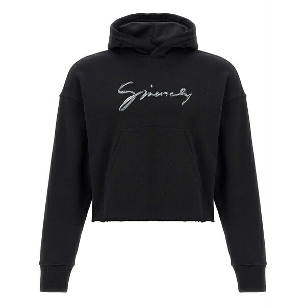 ジバンシー レディース パーカー・スウェットシャツ アウター Cropped hoodie Black