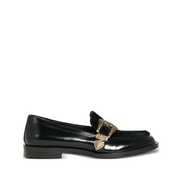 ロベルトフェスタ レディース スリッポン・ローファー シューズ Lira pony skin detail triptych loafers Black