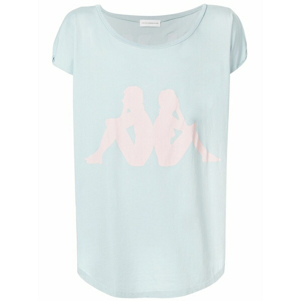 フェイスコネクション レディース プルオーバー トップス Kappa logo t-shirt Blue