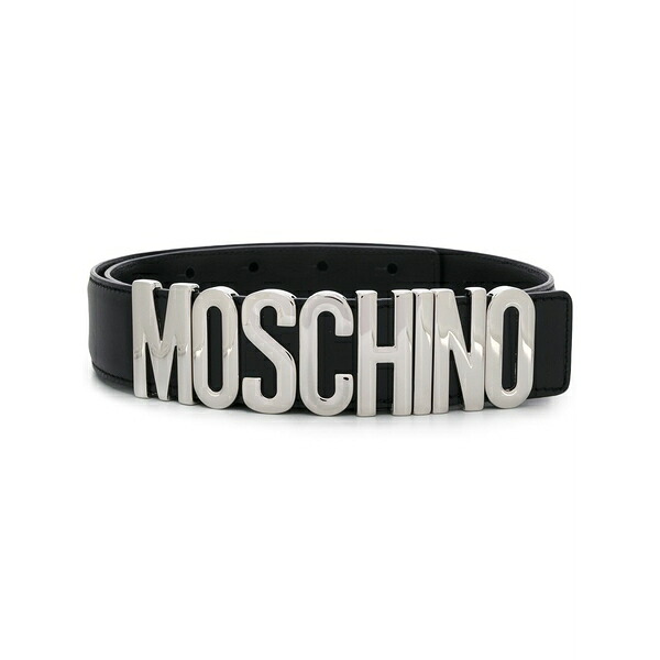 モスキーノ レディース 三尺帯 付属物 Logo plaque belt Black