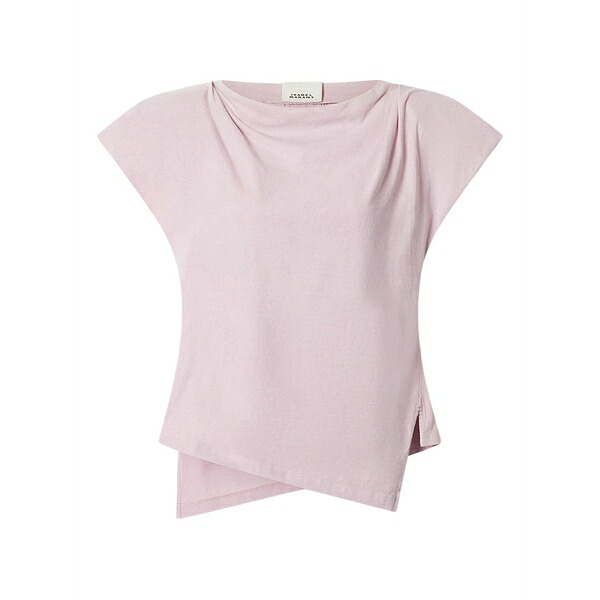 イザ呼びりん マラン レディース プルオーバー トップス Sebani draped tee t-shirt Pink