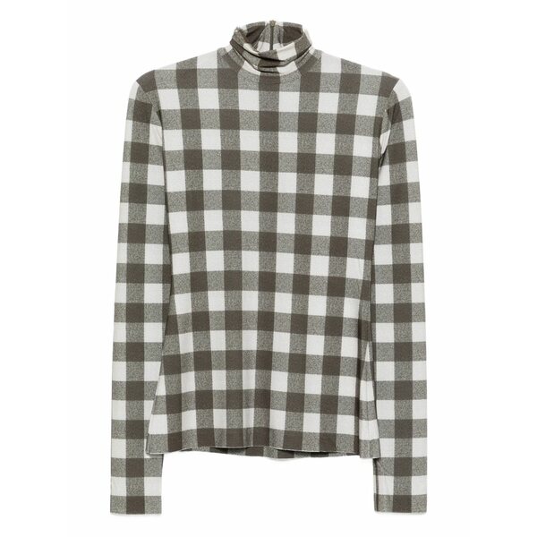 ノーマカマリ レディース Tシャツ トップス Checked turtleneck top Green｜asty
