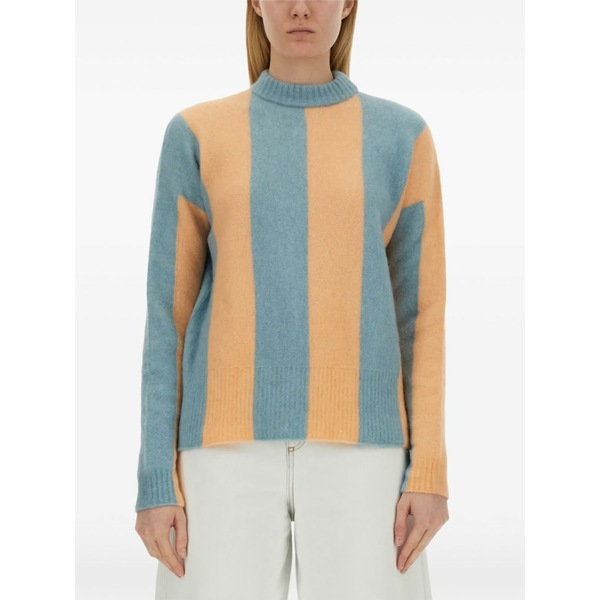 アリジ レディース 編み物\u0026プルオーバー アウター Striped knitwear Blue