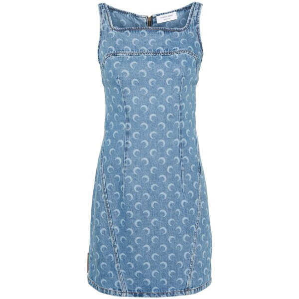 米国海兵隊員 独居室 レディース 衣裳 トップス Crescent-moon-print mini dress Blue