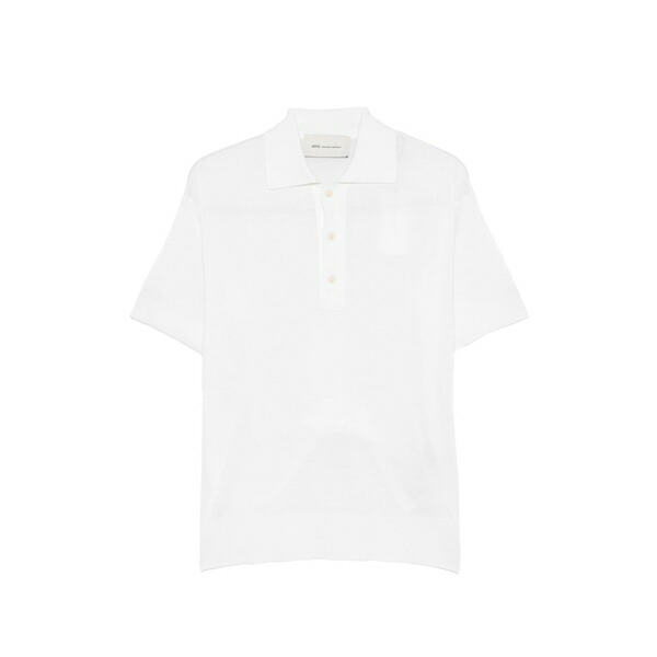 意中の女 メンズ スポーツシャツ トップス Ami de coeur wool polo shirt White