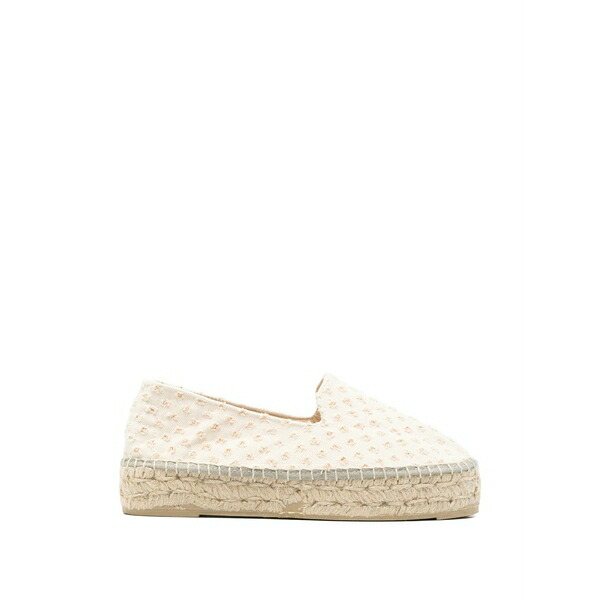 マネビ レディース サンダル シューズ Beige textured espadrilles Neutrals