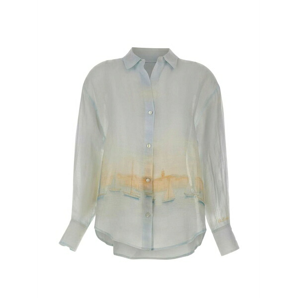 エムシーツーセイントバース レディース プルオーバー トップス Cristal oversized shirt Blue