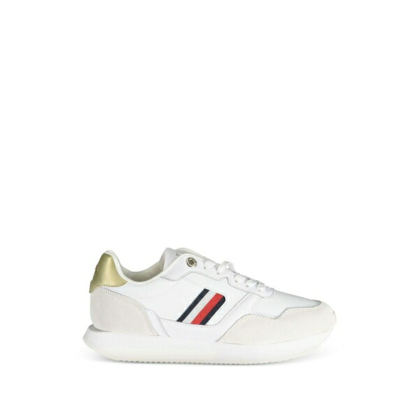 トミー ヒルフィガー レディース スニーカー シューズ Global stripes panelled sneakers White