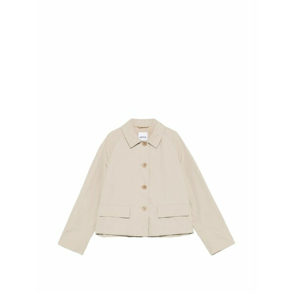 アスペジ レディース 上衣＆上衣 アウター Raglan-sleeve button-up jacket Neutrals