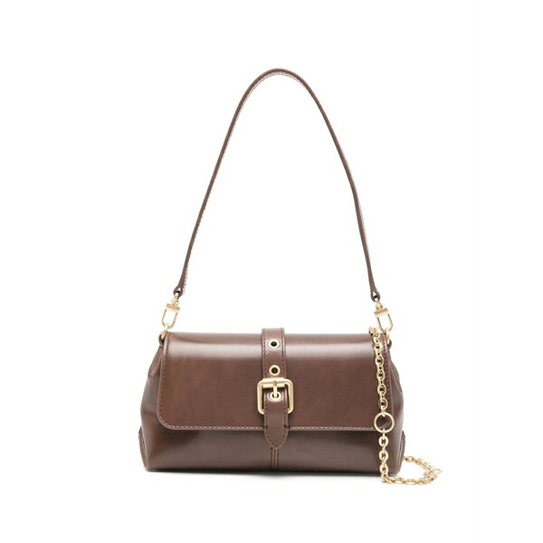 マージュ レディース ショルダーバッグ 御徒面子 Miss m leather shoulder bag Brown