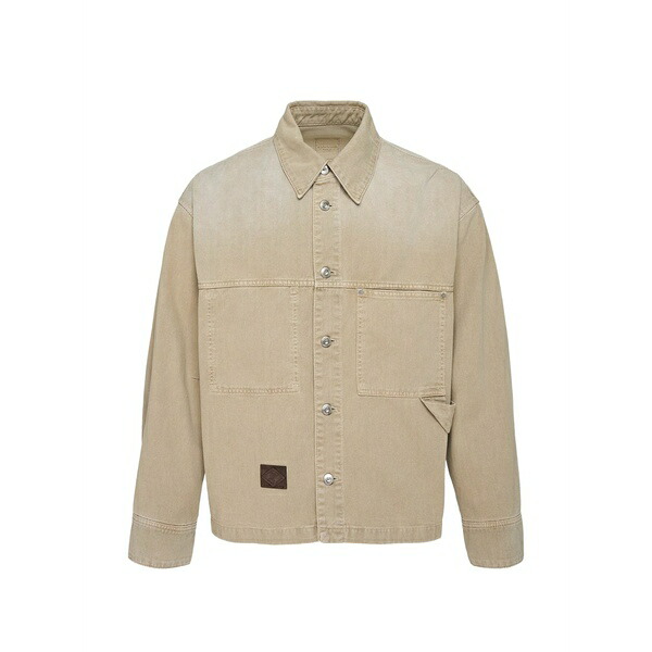 ウーヨンミ メンズ 上衣＆上衣 アウター Beige shirt jacket Neutrals