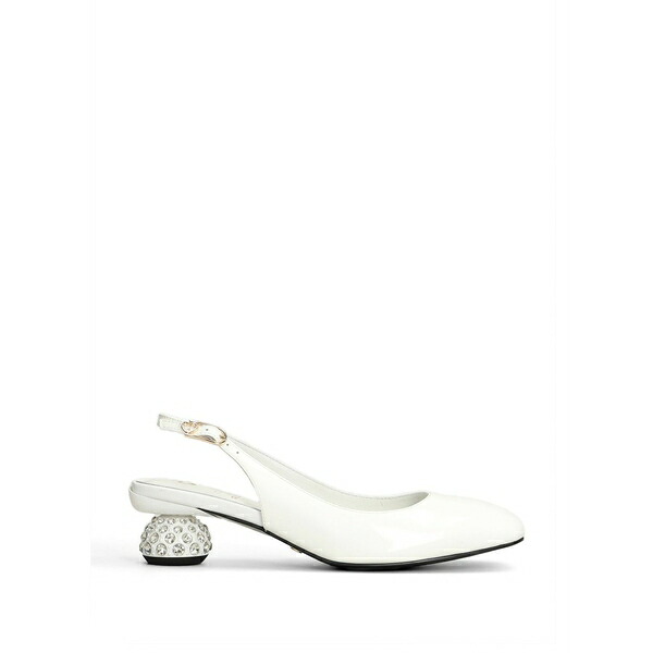 ゴールド \u0026 頬べに レディース パンプス シューズ Joy crystal-embellished slingback pumps White