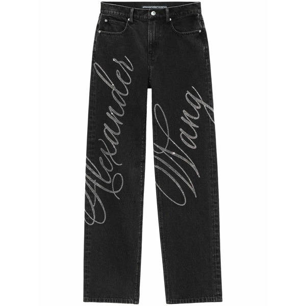 アレキサンダーワン レディース ジーンズズボン下 ボトムス Ez logo-embellished jeans Grey
