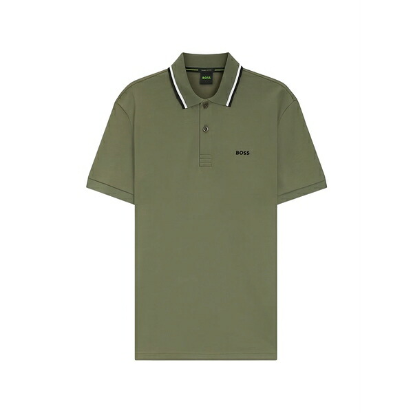 主任者 メンズ スポーツシャツ トップス Paddy double-striped polo shirt Green