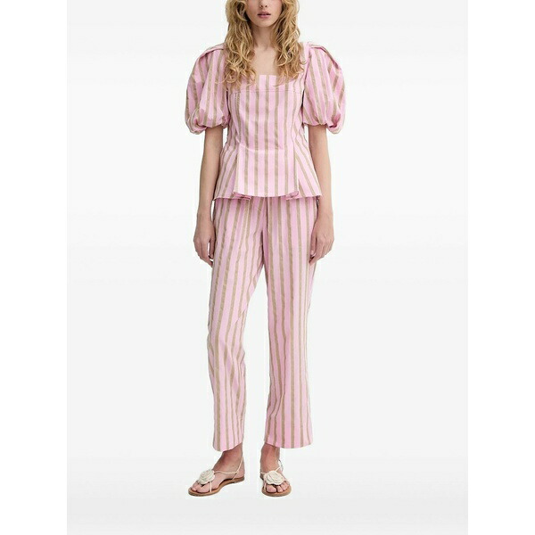 スティーヌ・ゴヤ レディース プルオーバー トップス Balloon-sleeve top Pink
