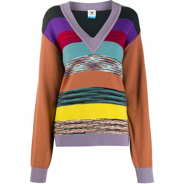 ミッソーニ レディース 編み物\u0026プルオーバー アウター V-neck sweater Purple