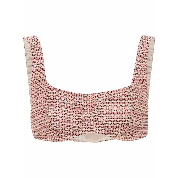 アミリ レディース カットソー トップス Tweed bralette Pink