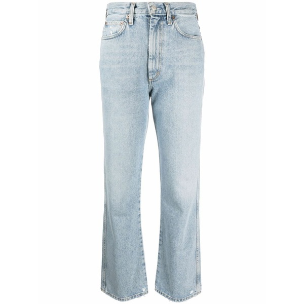 アゴルド レディース ジーンズズボン下 ボトムス Pinch waist straight jeans Blue