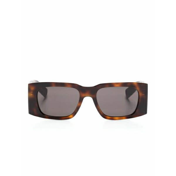 サンローラン アイウェア メンズ サングラス・アイウェア アクセサリー Tortoiseshell rectangle-frame sunglasses Brown|asty