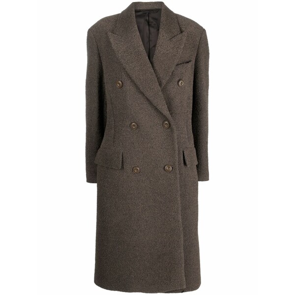 アクネ ストゥディオズ レディース 厚地の外套 アウター Boucl￡-texture wool-blend coat Brown