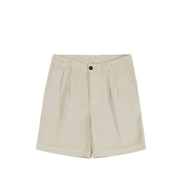 フォルテラ メンズ 心地好いズボン下 ボトムス Pleated bermuda shorts Neutrals